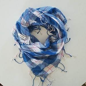 abercrombie kids | plaid scarf with fringe